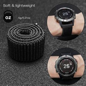 img 2 attached to 🏃 Abanen Quick Dry Watch Band for Garmin Fenix 6/Fenix 5 | 22mm Woven Nylon Sport Wristband Strap for Fenix 6 Pro/Sapphire, Instinct, Fenix 5/5 Plus, Quatix 6/5