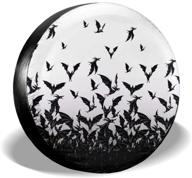 🦇 bats spare tire cover: waterproof, dust-proof, uv sun protection - fits jeep, trailer, rv, suv & many vehicles (14 inch) logo