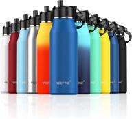 💧 veefine insulated water bottle with straw - bpa free, stainless steel, dishwasher safe - ideal for travel, camping, and gym - 20/32/40oz options logo