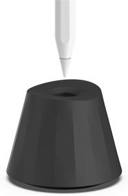 img 4 attached to UPPERCASE Designs NimbleStand Vertical Stand Compatible With Apple Pencil With/Without Sleeve Or Grip (Onyx Black)