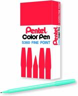 🖌️ pentel arts color pen - baby blue (s360-136) - 12 pack logo