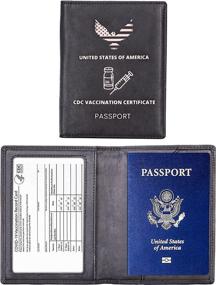 img 4 attached to Passport Holder Vaccine Leather Document