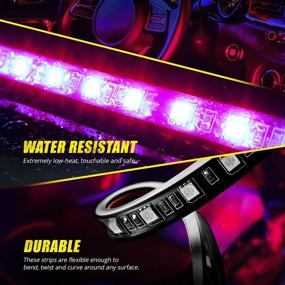 img 2 attached to 🚗 OPT7 Aura Choice Внутренняя автомобильная подсветка: Многоцветная полоса светодиодов с функцией синхронизации с музыкой, шоу-паттернами и подсветкой окружающей среды, управляемой с помощью пульта.