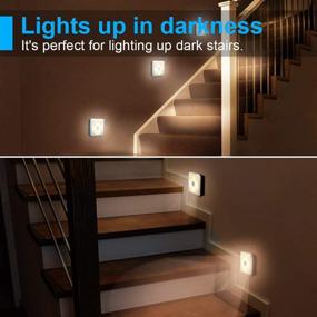 img 2 attached to 🔦 URPOWER Motion Sensor Light Indoor: Battery Operated Closet Light for Stair, Cabinet & Bathroom - Warm White 3 Pack