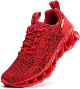 img 4 attached to TSIODFO Men Sneakers: Lightweight Mesh Breathable Shoes for Active Sport & Running