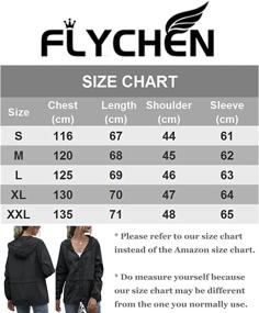 img 3 attached to FLYCHEN Waterproof Outdoor Windbreaker Raincoat Women's Clothing in Coats, Jackets & Vests