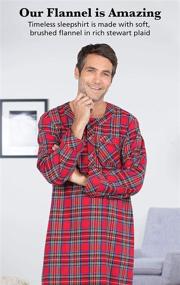 img 2 attached to Men's Green Blue Plaid Sleepshirt by PajamaGram - Ideal for Sleep & Lounge Wear