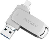 📱 256 гб usb-флеш-накопитель woficlo для iphone и ipad - внешняя память для ios / mac type-c / пк usb3.0 / android micro и usb-c - хранение фотографий (серебристый) логотип