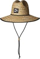 🧢 stylish straw sun lifeguard beach hat for men by brooklyn athletics - natural, wide brim, one size логотип