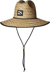 img 4 attached to 🧢 Stylish Straw Sun Lifeguard Beach Hat for Men by BROOKLYN ATHLETICS - Natural, Wide Brim, One Size