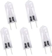 🔦 pack of 5 wb08x10051 wb08x10057 microwave oven light bulbs - compatible with ge profile, 50w halogen lamp, 130v general electric, replacement by podoy logo