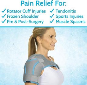 img 1 attached to 🤕 Arctic Flex Shoulder Ice Pack Brace - Cold Reusable Cool Gel Wrap for Tendonitis & Rotator Cuff Pain Relief