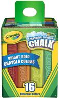 набор мелков для рисования на асфальте crayola washable sidewalk chalk - 16 разноцветных цветов (упаковка из 8 штук): веселые принадлежности для рисования и живописи на свежем воздухе логотип