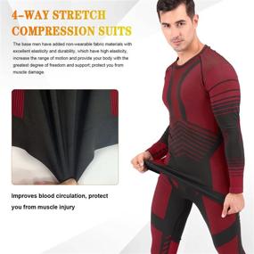 img 1 attached to 🧥 MeetHoo Men’s Thermal Underwear Set – Compression Base Layer for Cold Weather Running and Skiing