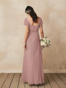 img 3 attached to ALICEPUB Chiffon Bridesmaid Dresses Evening Women's Clothing and Dresses