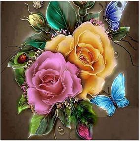 img 4 attached to SuperDecor Full Drill 5D Diamond Painting Kits for Adults and Kids - Large Flowers Crystal Rhinestone Diamond Embroidery Paintings, 30x30cm