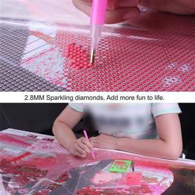 img 1 attached to SuperDecor Full Drill 5D Diamond Painting Kits for Adults and Kids - Large Flowers Crystal Rhinestone Diamond Embroidery Paintings, 30x30cm