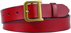 img 4 attached to Holes Skinny Leather Fashion Buckle