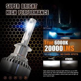 img 3 attached to 💡 H1 LED лампы для фар - набор для преобразования Car Work Box, 20000LM 120W 6000K ультраяркие чипы CSP