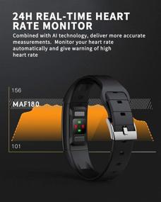 img 2 attached to Black Jiandi 2-in-1 Smart Watch with Heart Rate Monitor, SPO2 Blood Oxygen Monitor Chest Strap, Fitness Tracker with Blood Pressure Wrist Band, HRV Health Sleep, Calorie Counter and Activity Tracker