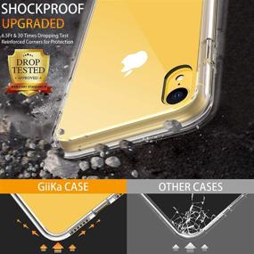 img 2 attached to 📱 GiiKa iPhone XR Case with Screen Protector | Clear Heavy Duty Protective Case for Girls, Women | Shockproof Hard PC Back Cover with Slim TPU Bumper | Phone Case Compatible with iPhone XR