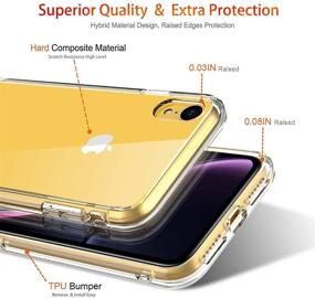 img 1 attached to 📱 GiiKa iPhone XR Case with Screen Protector | Clear Heavy Duty Protective Case for Girls, Women | Shockproof Hard PC Back Cover with Slim TPU Bumper | Phone Case Compatible with iPhone XR