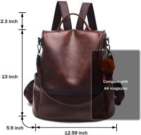 img 2 attached to Backpack Designer Shoulder Anti Theft Daypack Women's Handbags & Wallets