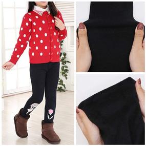 img 1 attached to 🔥 Stay Warm in Style: Techcity Winter Leggings Fleece Tights for Girls' Fashion and Comfort