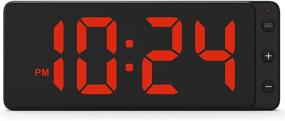 img 4 attached to 🕰 Enhance Your Décor with the LED Digital Wall Clock: Large Display, Big Digits, Auto-Dimming, 12/24Hr Format, Battery Backup – Silent Wall Clock for Farmhouse, Kitchen, Living Room, Bedroom, Classroom, Office (Red)