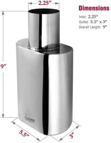 img 1 attached to Upower Exhaust Inlet Outlet Stainless Replacement Parts and Exhaust & Emissions