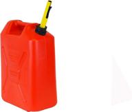 🔴 scepter fg4rvg5 military style 5.3 gallon gas can: efficient jerry can fuel container with self-venting spout, red logo