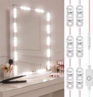 💡 hollywood style led vanity mirror lights kit: diy dimmable lighting with touch dimmer, waterproof ip67 under cabinet lighting for kitchen, 6.5ft/20w-60leds, daylight white логотип