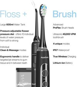 img 3 attached to 💦 AquaSonic Home Dental Center PRO – Ultimate Oral Care Set – Ultrasonic Electric Toothbrush & Water Flosser Combo – Brighter Teeth & Improved Gum Health – Black Series Pro + Oral Irrigator