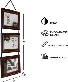 img 1 attached to 🖼️ Kieragrace PH44048-8 Classic Traditional Lucy Picture Luxury-Frames, 5x7, Dark Brown, 3 Count - Elegant and Timeless Décor Enhancer!