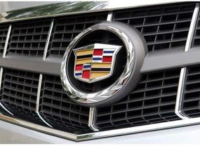 img 1 attached to 🚘 Guzetop 6" Cadillac Front Grille Emblem: Chrome Color Hood Badge Logo - Stylish Symbol for a Distinct Look