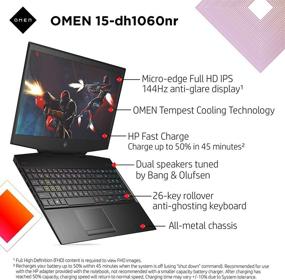 img 2 attached to 💻 15-dh1060nr OMEN Gaming Laptop, NVIDIA GeForce RTX 2070 Max-Q, Intel Core i7-10750H, 16GB DDR4 RAM, 512GB PCIe NVMe SSD, 15.6-inch Full HD 144Hz, Windows 10 Home, RGB Keyboard (2020 Model)