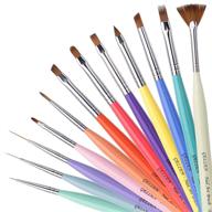 💅 gellen 12pcs nail art brushes set - nail extension gel, builder gel, and liner brushes for gel polish manicure - salon quality diy tools at home logo