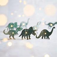 lights4fun, inc. 20 dinosaur battery powered micro led indoor silver wire string lights translated into russian could be: lights4fun, inc. 20 батарейных микро-светодиодных комнатных серебристых светильников на проводе в форме динозавров. логотип