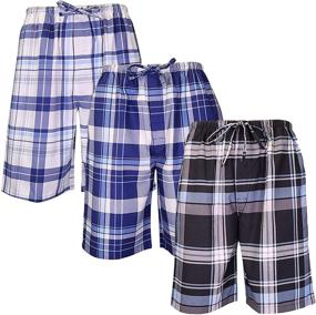 img 4 attached to Lounge Pajama Shorts Drawstring Pockets Men's Clothing in Sleep & Lounge