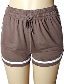 img 3 attached to 🩳 VALINNA Women's Athletic Shorts for Gym, Yoga, Running, and Fitness Loungewear Pants