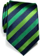 👔 microfiber necktie with three-color stripe pattern for men's accessories: ties, cummerbunds, and pocket squares by retreez logo