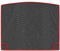 san auto custom fit trunk mats for jeep compass 2017-2021 | cargo liners black red | heavy duty rubber for all-weather protection | odorless logo