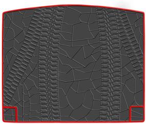 img 1 attached to San Auto Custom Fit Trunk Mats for Jeep Compass 2017-2021 | Cargo Liners Black Red | Heavy Duty Rubber for All-Weather Protection | Odorless