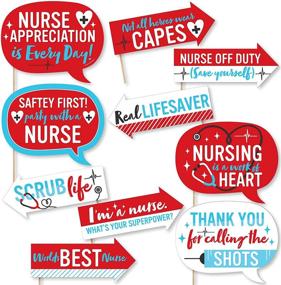 img 4 attached to Thank You Nurses - Nurse Appreciation Week Photo Booth Props Kit - 10 Piece by Big Dot of Happiness - Funny