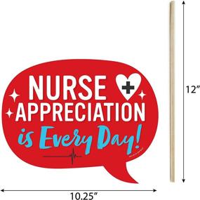 img 2 attached to Thank You Nurses - Nurse Appreciation Week Photo Booth Props Kit - 10 Piece by Big Dot of Happiness - Funny