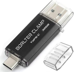 img 4 attached to 📱 Высокоскоростной флеш-накопитель USB Type-C 32 ГБ 3.0 Dual Drive: BorlterClamp USB C Флешка для смартфонов на Android Samsung Galaxy S10/S9/S8/Note 9, LG, Google Pixel, ПК - Черный.