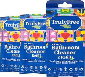 img 4 attached to 🚽 2 Pack of Truly Free Bathroom Cleaner Refills - All-Natural Cleaning Spray for Toilet, Sink, Tub, Shower - Safe and Effective Household Cleaning Supplies - No Harmful Ingredients