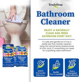 img 2 attached to 🚽 2 Pack of Truly Free Bathroom Cleaner Refills - All-Natural Cleaning Spray for Toilet, Sink, Tub, Shower - Safe and Effective Household Cleaning Supplies - No Harmful Ingredients