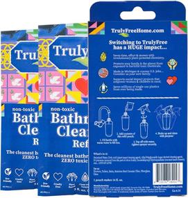 img 3 attached to 🚽 2 Pack of Truly Free Bathroom Cleaner Refills - All-Natural Cleaning Spray for Toilet, Sink, Tub, Shower - Safe and Effective Household Cleaning Supplies - No Harmful Ingredients