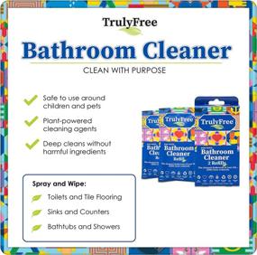 img 1 attached to 🚽 2 Pack of Truly Free Bathroom Cleaner Refills - All-Natural Cleaning Spray for Toilet, Sink, Tub, Shower - Safe and Effective Household Cleaning Supplies - No Harmful Ingredients